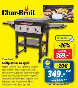Lidl Char-Broil Grillplatten-Gasgrill Angebot