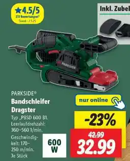 Lidl PARKSIDE Bandschleifer Dragster Angebot