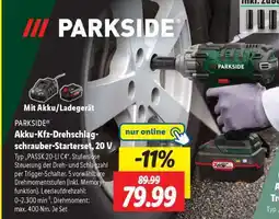 Lidl PARKSIDE Akku-Kfz-Drehschlag-schrauber-Starterset, 20 V Angebot