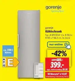 Lidl GORENJE Kühlschrank Angebot