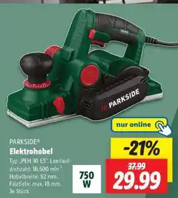 Lidl PARKSIDE Elektrohobel Angebot