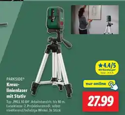 Lidl PARKSIDE Kreuzlinienlaser mit Stativ Angebot