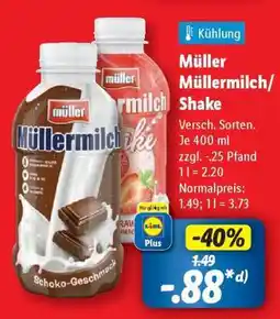 Lidl Müller Müllermilch/Shake Angebot