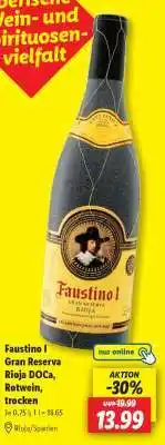 Lidl Faustino I Gran Reserva Rioja DOCa, Rotwein, trocken Angebot
