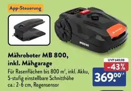 Aldi Nord Mähroboter MB 800, inkl. Mähgarage Angebot