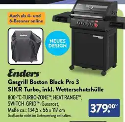 Aldi Nord Gasgrill Boston Black Pro 3 SIKR Turbo, inkl. Wetterschutzhülle Angebot
