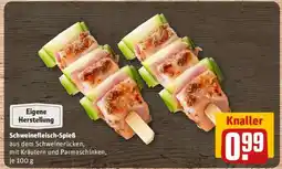 REWE Schweinefleisch Spieß Angebot