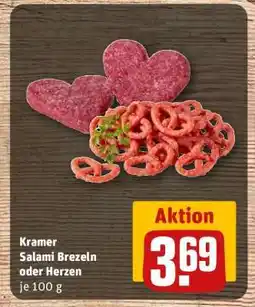 REWE Kramer Salami Brezeln oder Herzen Angebot
