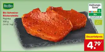 Netto Marken-Discount Bio Schweine-Rückensteaks Angebot