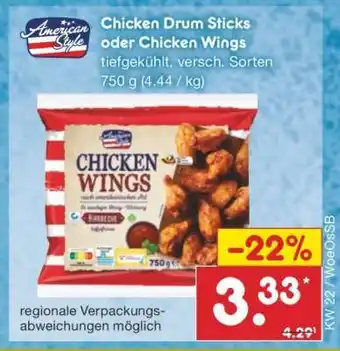 Netto Marken-Discount Chicken Drum Sticks oder Chicken Wings Angebot