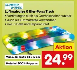 Netto Marken-Discount Luftmatratze & Bier-Pong Tisch Angebot