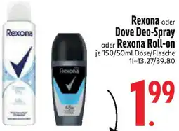 Edeka Rexona oder Dove Deo-Spray oder Rexona Roll-on Angebot