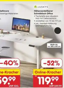 Netto Marken-Discount Höhenverstellbarer Schreibtisch Office Angebot