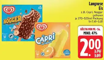 Edeka Langnese Eis Angebot