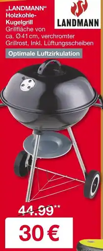 Woolworth LANDMANN Holzkohle Kugelgrill Angebot
