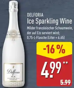 Aldi Nord DELFORIA Ice Sparkling Wine Angebot