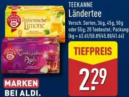 Aldi Nord TEEKANNE Ländertee Angebot