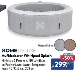 Aldi Nord HOME DELUXE Aufblasbarer Whirlpool Splash Angebot