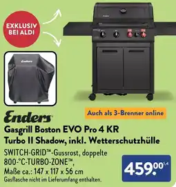 Aldi Nord Enders Gasgrill Boston EVO Pro 4 KR Turbo II Shadow, inkl. Wetterschutzhülle Angebot
