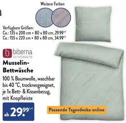 Aldi Nord Biberna Musselin Bettwäsche Angebot