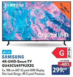 Aldi Nord SAMSUNG 4K-UHD-Smart-TV GU43CU6979UXZG Angebot