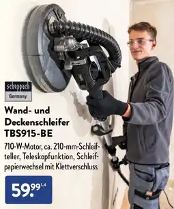 Aldi Nord Scheppach Wand- und Deckenschleifer TBS915-BE Angebot