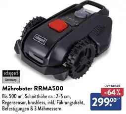 Aldi Nord Scheppach Mähroboter RRMA500 Angebot
