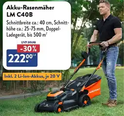 Aldi Nord YARD FORCE Akku-Rasenmäher LM C40B Angebot