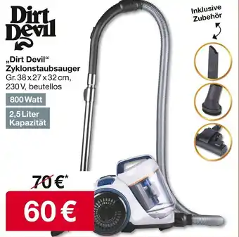 Woolworth Dirt Devil Zyklonstaubsauger Angebot