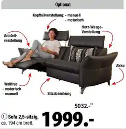 Zurbrüggen Sofa 2,5-sitzig Angebot