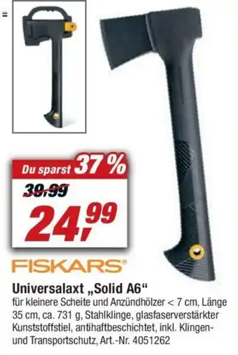 toom Baumarkt Fiskars Universalaxt Solid A6 Angebot