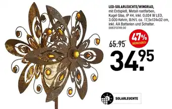 Möbel Wallach Led-solarleuchte/windrad Angebot