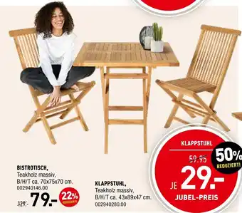 Möbel Wallach Bistrotisch oder klappstuhl Angebot