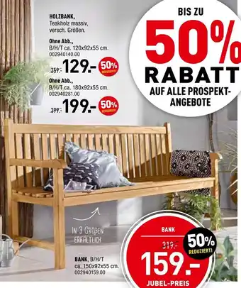 Möbel Wallach Holzbank Angebot