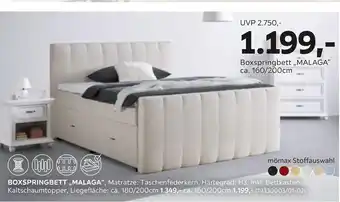 Mömax Boxspringbett malaga Angebot