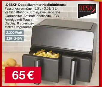 Woolworth Deski doppelkammmer heißluftfritteuse Angebot