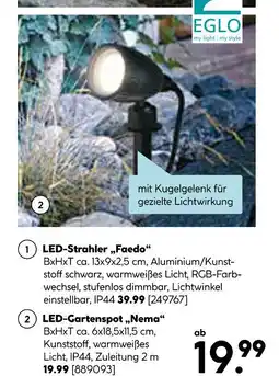 Hellweg Eglo led-strahler „faedo“ Angebot
