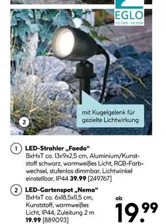 Hellweg Eglo led-strahler „faedo“ Angebot