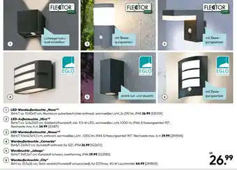 Hellweg Flector oder eglo außenleuchte Angebot