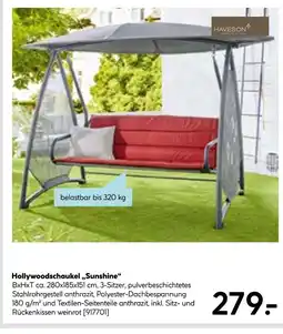 Hellweg Haveson hollywoodschaukel „sunshine“ Angebot
