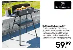 Hellweg Rothmann elektrogrill „brownsville“ Angebot