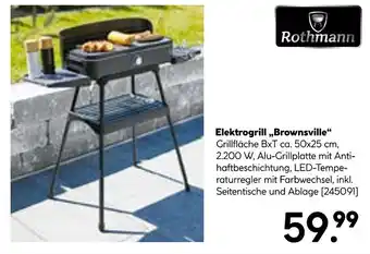 Hellweg Rothmann elektrogrill „brownsville“ Angebot