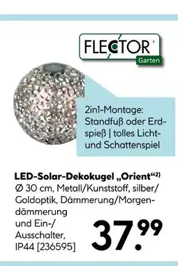 Hellweg Flector led-solar-dekokugel „orient“ Angebot