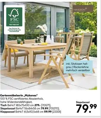 Hellweg Haveson gartenmöbelserie mykonos Angebot