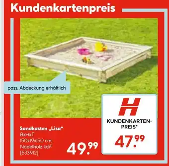 Hellweg Sandkasten „lisa“ Angebot