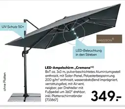 Hellweg Haveson led-ampelschirm „cremona“ Angebot