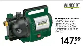 Hellweg Wingart gartenpumpe „gp 1250“ Angebot
