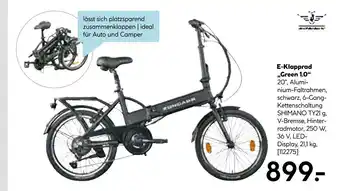 Hellweg Zündapp e-klapprad „green 1.0“ Angebot