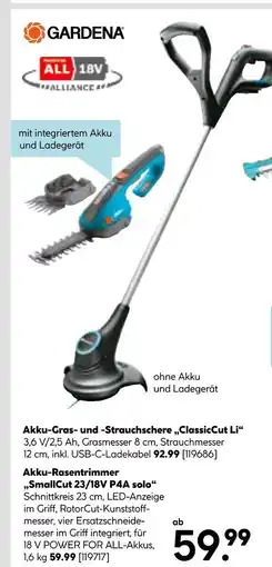 Hellweg Gardena akku-gartengeräte Angebot