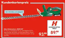 Hellweg Wingart akku-heckenschere „wahs 20“ Angebot